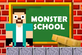 image bg Herobrine vs Monster School