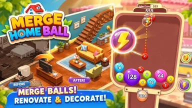 image bg Merge Home Ball 2048